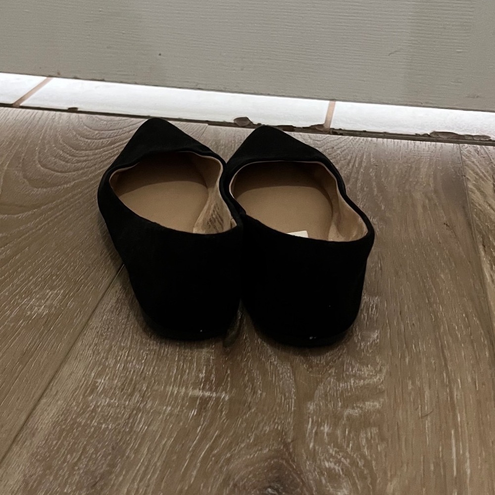 A New Day Womens Black Pointed Toe Flats Textile Slip On Shoes Size 7 - Picture 4 of 8